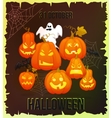 vertical halloween grunge banners with pumpkin vector image vector image