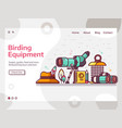 birding web banner in line art design vector image
