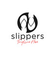 flip flop sales industry logo vector image vector image
