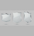 glass shield blank transparent panel vector image