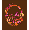 vintage floral easter basket vector image vector image
