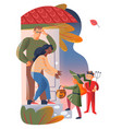 halloween family holiday happy father mother vector image