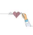 one continuous line drawing of hand drawing human vector image vector image
