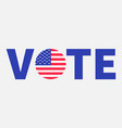 president election day 2020 vote blue text badge vector image vector image