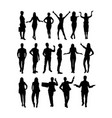 business standing silhouettes vector image