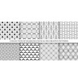 collection of black and white ornamental seamless vector image
