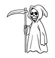 grim reaper drawing black and white vector image