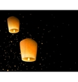 sky lanterns vector image