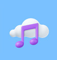 3d music storage clouds vector image
