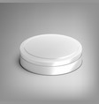 3d white round tin can for food or cosmetics vector image vector image