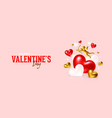 valentines day greeting card design vector image
