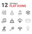 anniversary icons vector image vector image