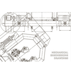 Computer aided design systems blueprint scheme Vector Image