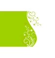 green and white flower background vector image vector image