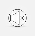 sound mute thin line concept round icon vector image