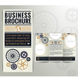 vintage brochure design template vector image