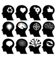 12 head icons vector image vector image