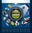courses photography poster template vector image vector image