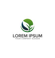leaf eco green logo design concept template vector image vector image