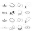 wedding rings cuff links diamond necklace women vector image