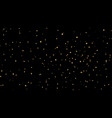 night sky with gold stars on black background vector image