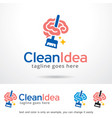 clean idea logo template vector image