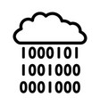 cloud data stream icon vector image