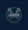 emblem seal badge lacrosse sport logo vector image
