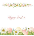 happy easter watercolor hand painted vector image
