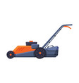 lawn mower garden machine flat style vector image