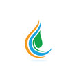 water drop and leaf abstract logo design vector image vector image