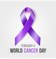 world cancer day concept vector image vector image