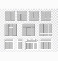 Windows with curtains and jalousie interior Vector Image