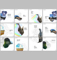 brochure layout square format covers design vector image