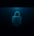 padlock 3d lock safety and privacy cyber security vector image vector image