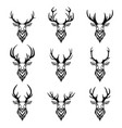christmas reindeer horns antlers deer vector image vector image