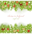 christmas tree borders vector image vector image
