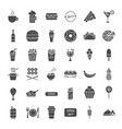 fast food solid web icons vector image
