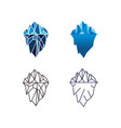 iceberg logo design in different style vector image vector image