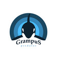 logo orca whale vector image