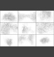set black grainy texture isolated on white vector image
