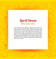 spa sauna paper template vector image