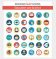 education and science round icons vector image