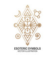 esoteric symbols thin line geometric vector image