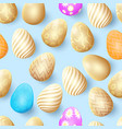 gold easter eggs luxury pattern spring greeting vector image vector image