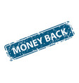 Money back stamp texture rubber cliche imprint Vector Image