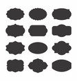 set simple assorted blank oval shape design vector image