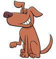 cartoon funny dog pet animal character vector image