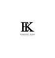 initial letter ek logo - simple alphabet vector image