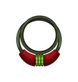 outdoor bicycle lock cartoon vector image vector image